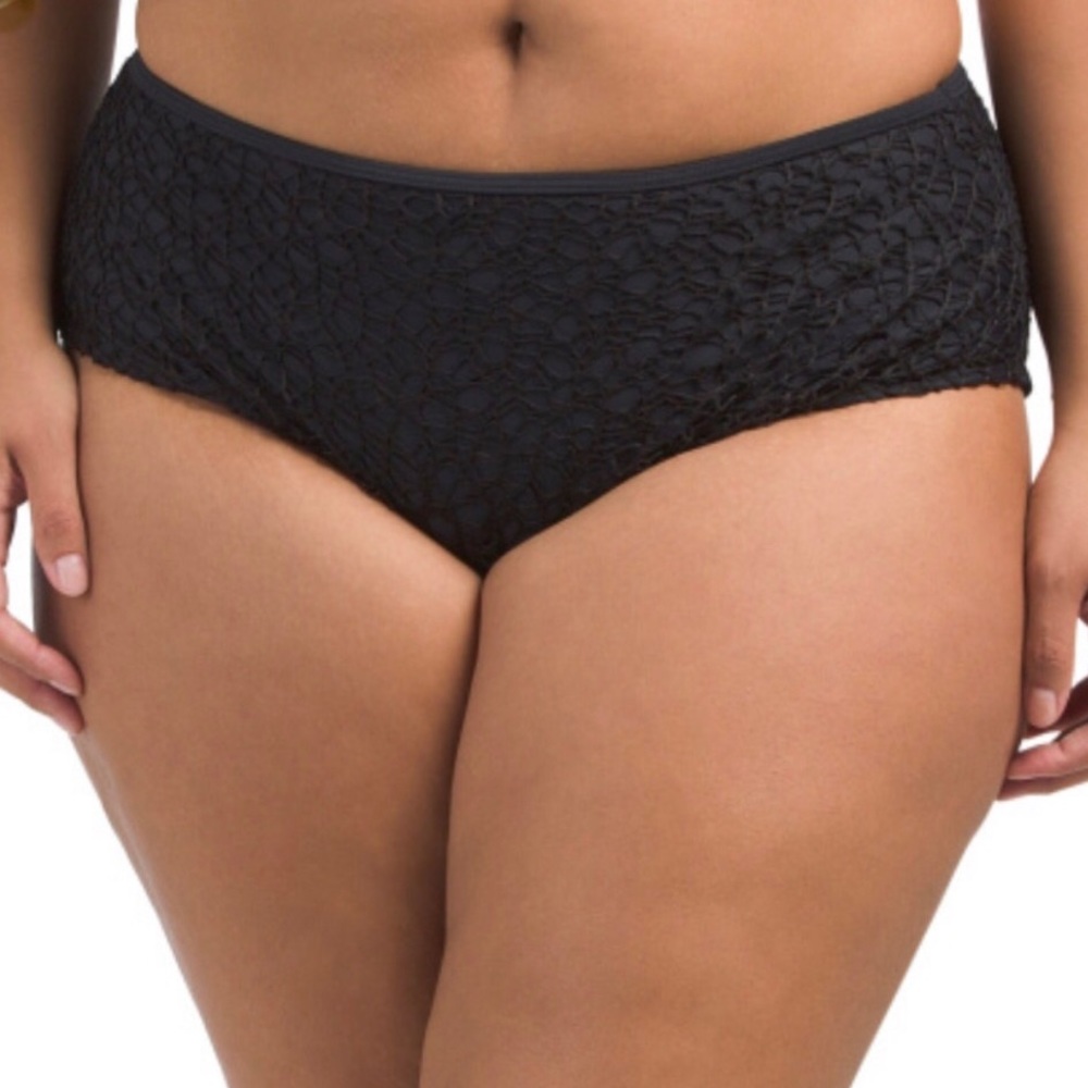 Paramour High Waist Swim Bottom, Black